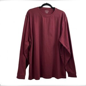 L.L. Bean Men's Deep Red Long Sleeve Tee